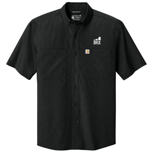 Carhartt Force Sun Defender Short Sleeve Shirt -- Black w/ White Print
