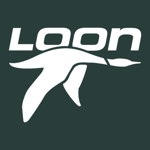 Loon Logo 2 White Ink -- Pullover Hooded Sweatshirt Forest