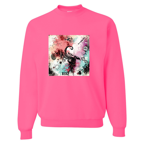 Jerzees 8 Oz., 50/50 Nublend Fleece Crew -- Neon Pink