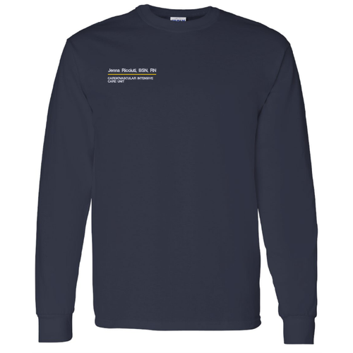Gildan Heavy Cotton Longsleeve Basic T-Shirt -- Navy