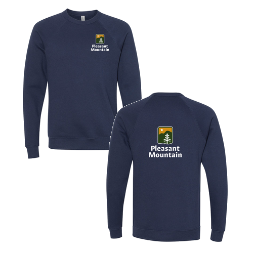 Pleasant Mountain Logo 2 Full color -- Crewneck Sweatshirt Navy