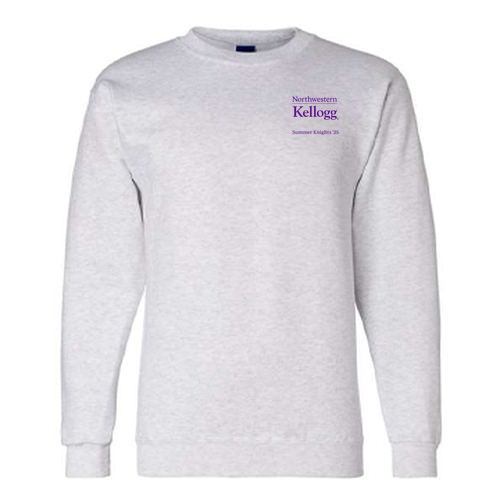 Champion Powerblend Crewneck Sweatshirt -- Silver Grey
