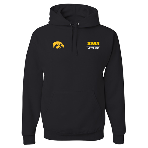 Embroidered Jerzees 8 oz 50/50 Nublend Adult Hooded Sweatshirt -- Black