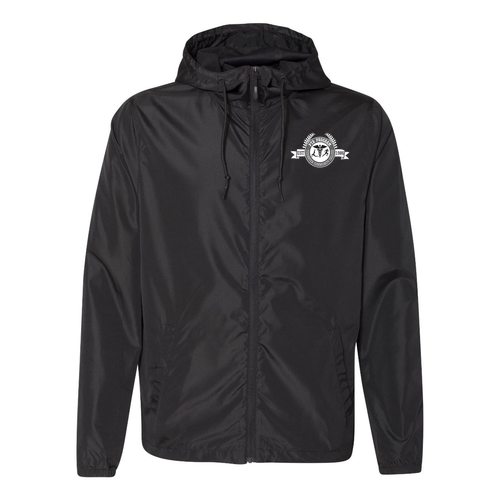 Independent Trading Co. Lightweight Windbreaker Zip Jacket -- Black