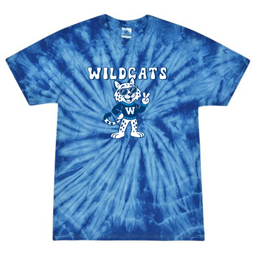 Colortone Unisex Multi-Color Tie-Dyed T-Shirt -- Spider Royal