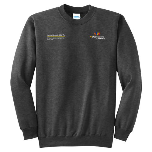 Port and Company Classic Crewneck Sweatshirt -- Dark Heather Grey