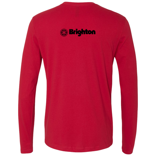 Brighton Logo 2 Black Ink -- Long Sleeve Red