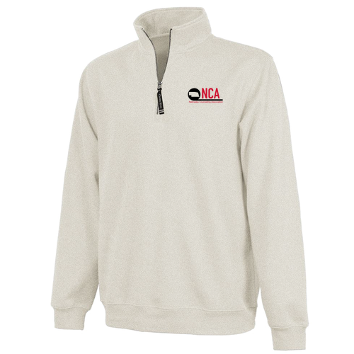 Charles River Crosswind Quarter Zip Sweatshirt -- Oatmeal Heather