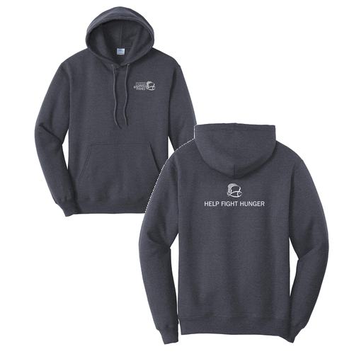 KLF Help Fight Hunger Port & Company Pullover Hooded Sweatshirt -- Heather Navy