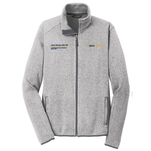 Port Authority Sweater Fleece Jacket -- Grey Heather