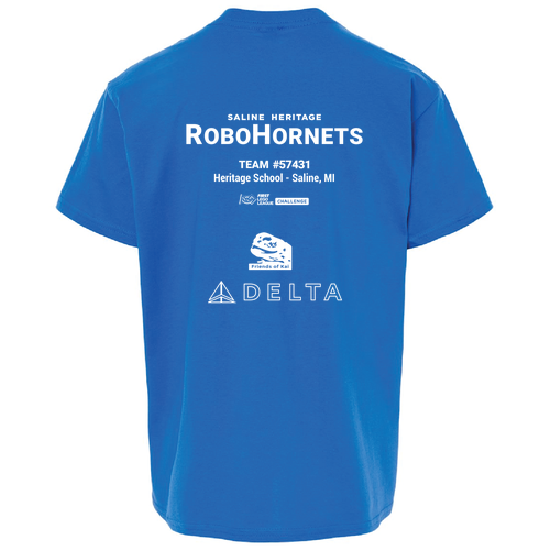Youth Gildan Softstyle Fitted T-Shirt -- Royal, RoboHornets 57431
