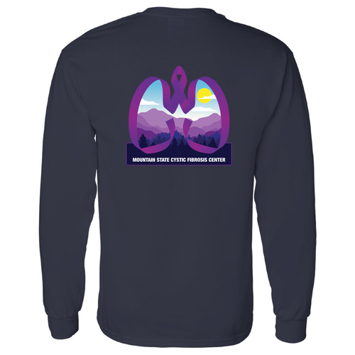 WVU Medicine Children's Gildan Heavy Cotton Longsleeve Basic T-Shirt -- Navy