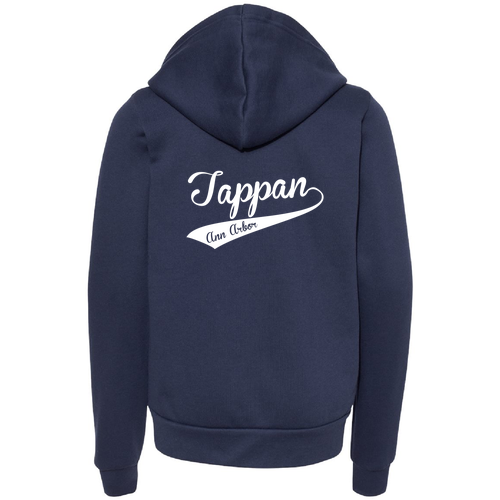 Youth Bella Canvas Soft Sponge Fleece Full-Zip Hoodie -- Navy