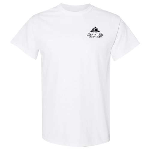 Chula Beauregard Red Barn Painting 100% Cotton T-Shirt -- White