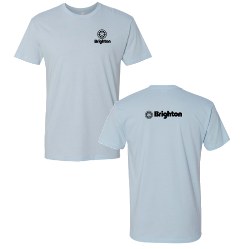 Brighton Logo 2 Black Ink -- Short Sleeve Light Blue