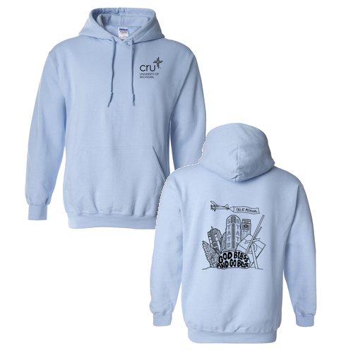 Gildan Heavy Blend Hooded Sweatshirt -- Light Blue