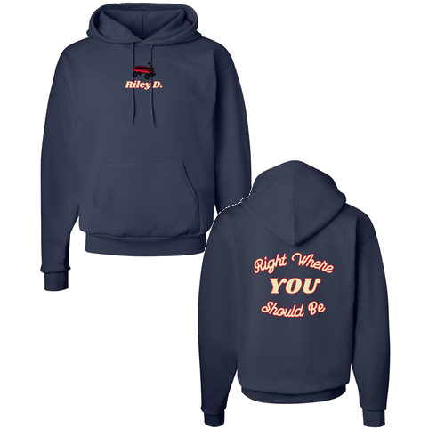 Hanes 7.8 Oz., 50/50 Comfort Blend Fleece Pullover Hood Adult -- Navy