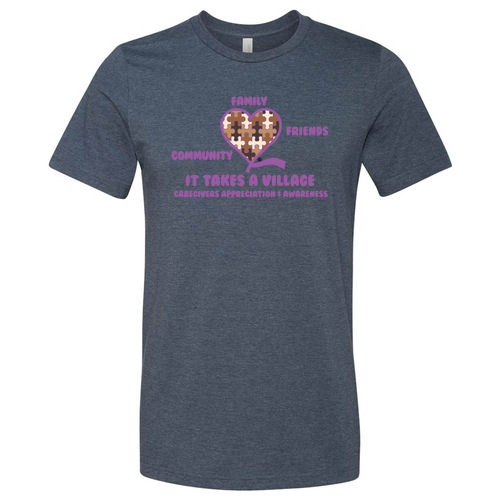 Bella Canvas Unisex Heather CVC T-Shirt -- Heather Navy