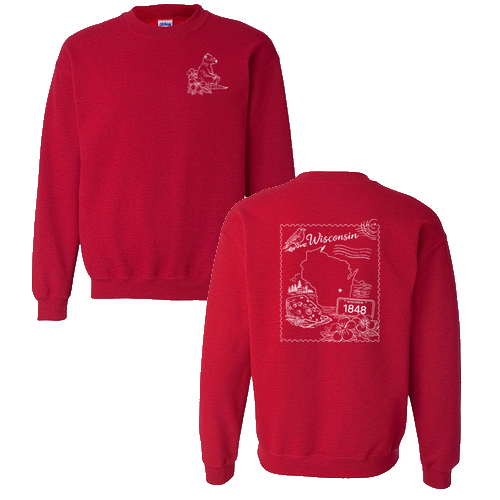 Gildan Heavy Blend Crew Neck Sweatshirt -- Antique Cherry Red