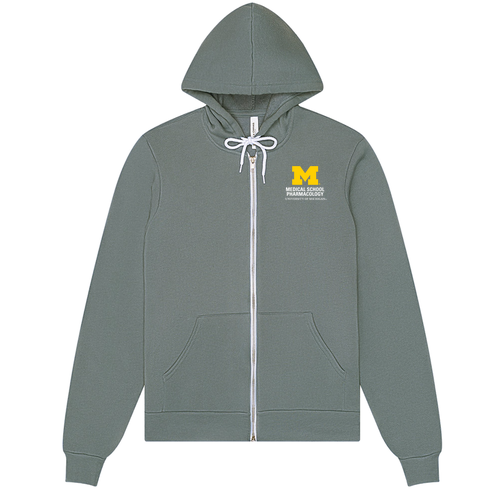 Mens/Unisex Bella Canvas Soft Full-Zip Hooded Sweatshirt -- Blue Storm