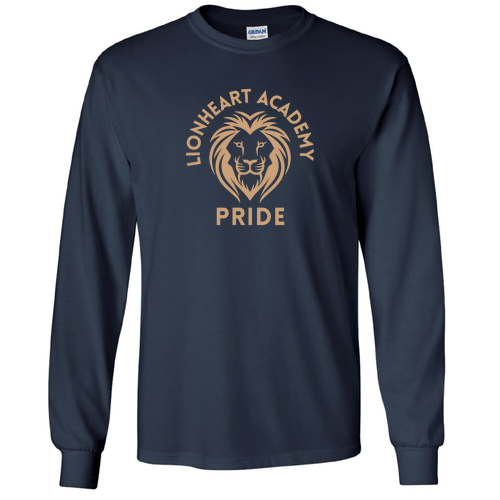 Gildan Ultra Cotton Longsleeve Basic T-Shirt -- Navy
