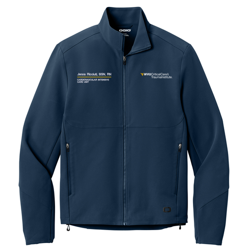 Gender Care Heart OGIO Women’s Kinetic Soft Shell -- River Blue Navy