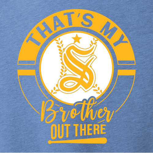 Bella Canvas Triblend Thats My Brother Short Sleeve T-Shirt -- Blue Triblend