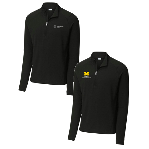 Sport-Tek Sport-Wick Men's Flex Fleece Quarter-Zip -- Black