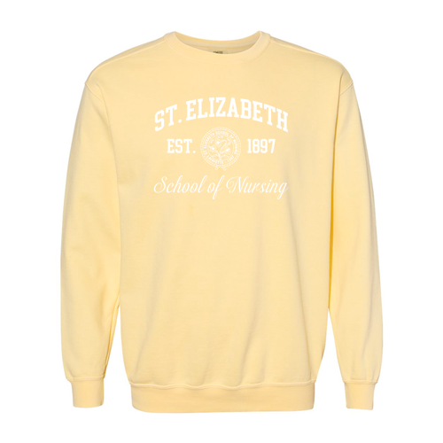 Comfort Colors Unisex Garment-Dyed Crewneck Sweatshirt -- Butter