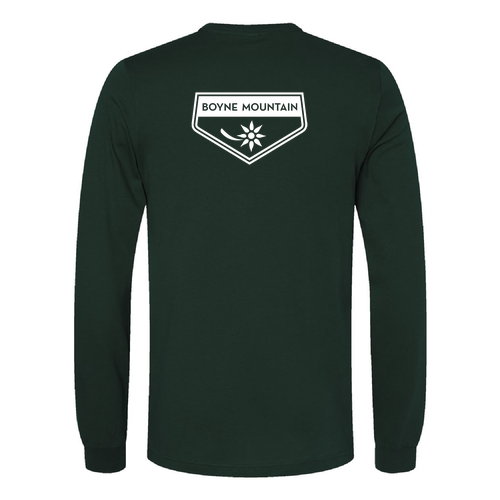 Boyne Mountain Logo 2 White Ink -- Long Sleeve Forest