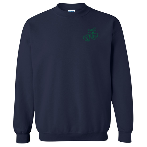 Gildan Heavy Blend Crew Neck Sweatshirt -- Navy Locket Design