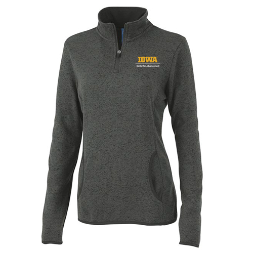 Charles River Womens Heathered Fleece Pullover -- Charcoal Heather