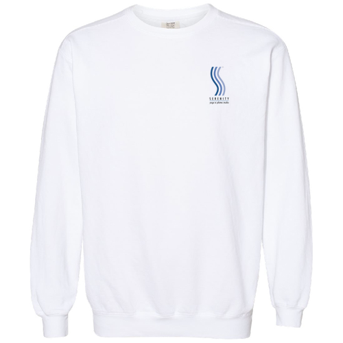 Comfort Colors Unisex Garment-Dyed Crewneck Sweatshirt -- White