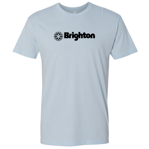 Brighton Logo 1 black Ink -- Short Sleeve Light Blue