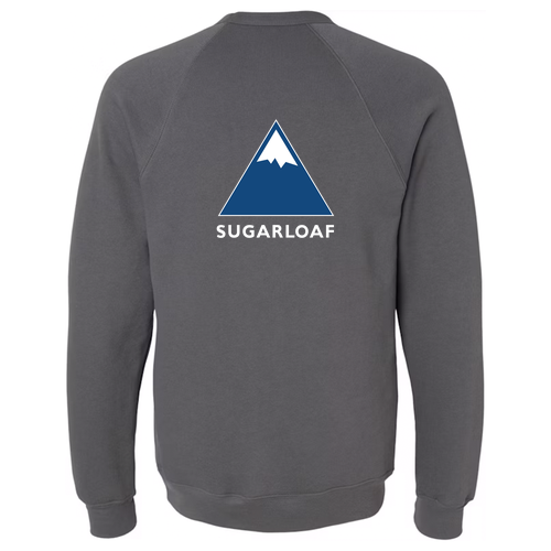 Sugarloaf Logo 2 Blue and White Ink -- Crewneck Sweatshirt Asphalt
