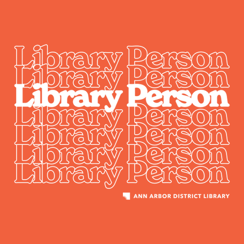 Rabbit Skins Short Sleeve Tee Toddler -- Orange, Library Person Logo