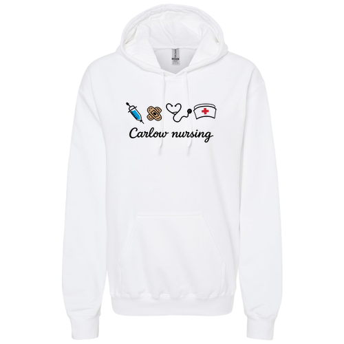 Gildan Adult Softstyle Fleece Pullover Hooded Sweatshirt -- White