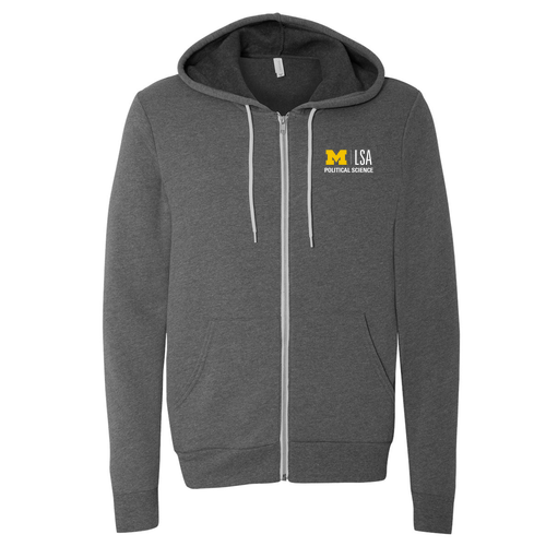 Mens/Unisex Bella Canvas Soft Full-Zip Hooded Sweatshirt -- Deep Heather