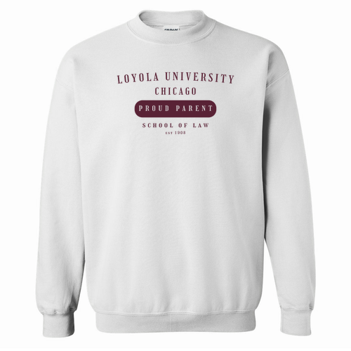 Class of '26 Proud Parents Crewneck Sweatshirt -- White