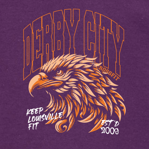 Derby City Eagle Ladies' Boxy Tee -- Plum
