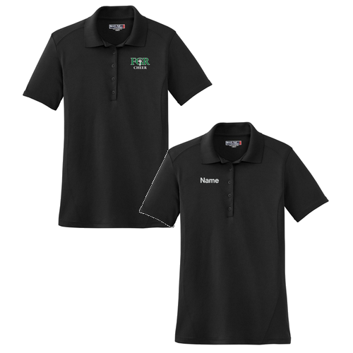 Ladies Sport Tek Dry Zone Raglan Accent Polo -- Black