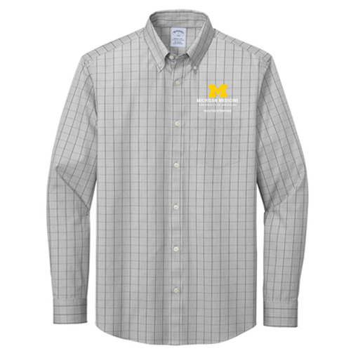 Men/Unisex Brooks Brothers Wrinkle-Free Stretch Patterned Shirt -- Shadow Grey, $66