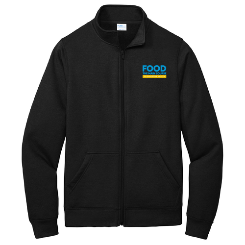 Port and Company Core Fleece Cadet Full-Zip Sweatshirt -- Jet Black