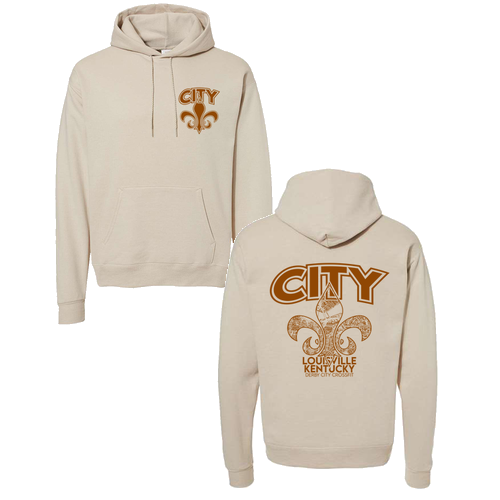 Hanes 7.8 Oz., 50/50 Comfort Blend Fleece Pullover Hood Adult -- Sand