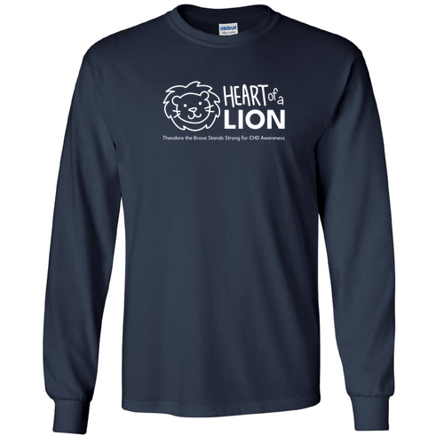 Gildan Ultra Cotton Longsleeve Basic T-Shirt -- Navy