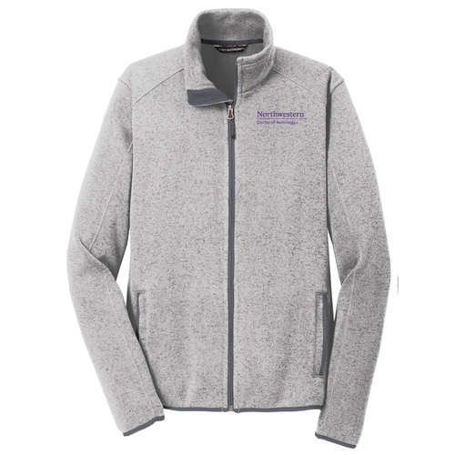 Port Authority Sweater Fleece Jacket -- Grey Heather