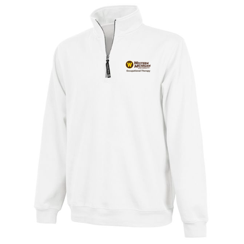 Charles River Crosswind Quarter Zip Sweatshirt -- White