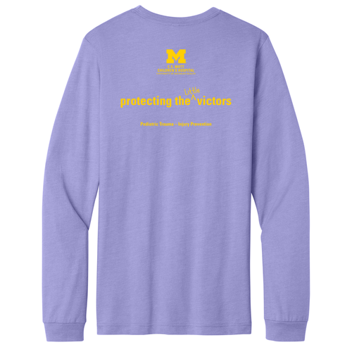 Bella Canvas Soft Fitted Heather CVC Long Sleeve Tee -- Heather Dark Lavender
