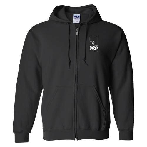 Regular Gildan Full Zip Hooded Sweatshirt -- Black