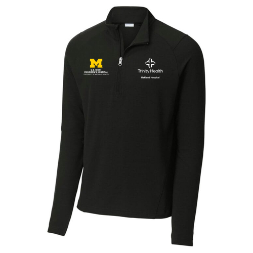 Mens/Unisex Sport Tek Sport Wick Flex Fleece Quarter-Zip -- Black